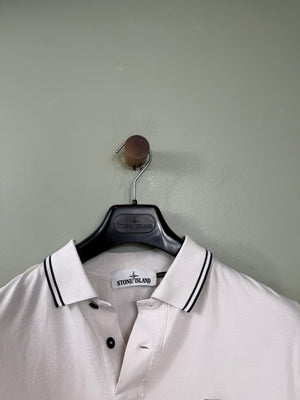 Stone Island White Slim Fit Polo