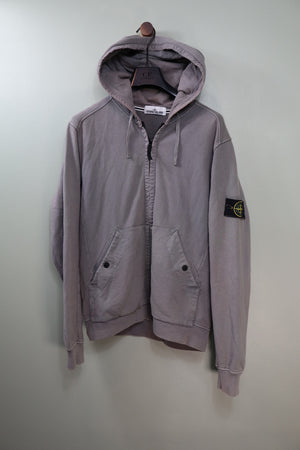 Stone Island Grey Zip Hoodie
