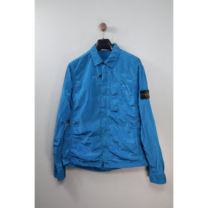 Stone Island Blue Nylon Metal Overshirt