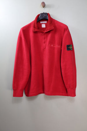 Stone Island Red Vintage 1/4 Zip Jumper