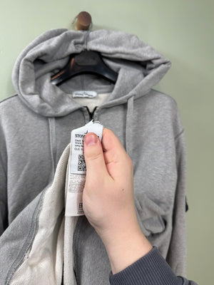 Stone Island Grey Zipped Hoodie