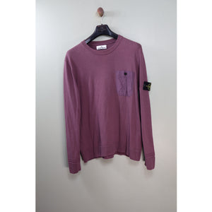 Stone Island Burgundy Knit Jumper