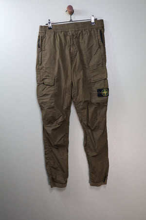 Stone Island Khaki RE-T Cargo Bottoms