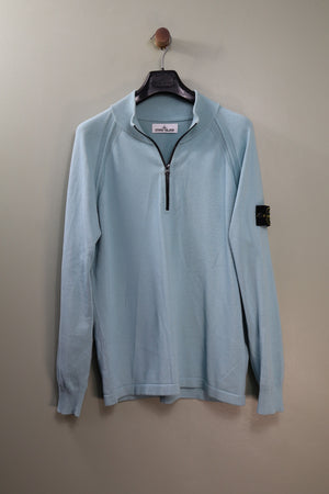 Stone Island Baby Blue 1/4 Zip Jumper