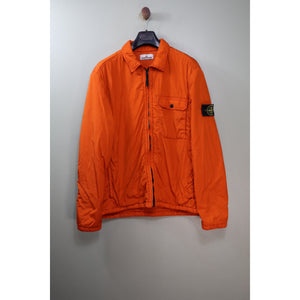 Stone Island Orange Crinkle Reps Overshirt