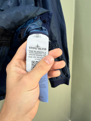Stone Island Blue Green Nylon Metal Weft Watro Jacket