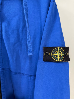 Stone Island Blue Zipped Hoodie