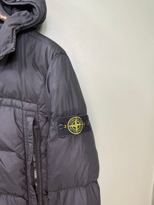 Stone Island Black Crinkle Reps Down Jacket