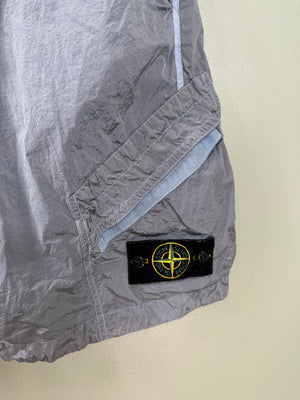 Stone Island Avio Blue CO Nylon Metal Cargo Shorts