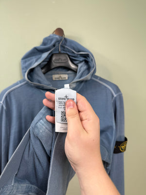 Stone Island Blue Zipped Hoodie