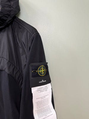 Stone Island Black Crinkle Reps + Jersey 250 Jacket