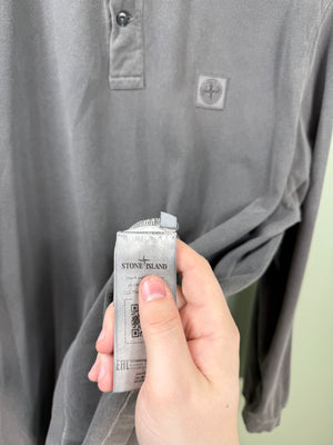 Stone Island Charcoal Grey Slim Fit Polo