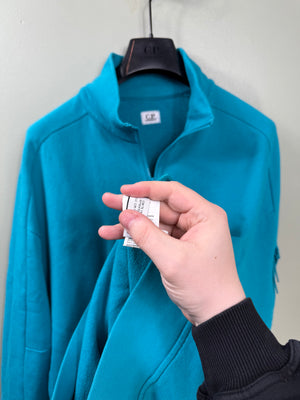 C.P. Company Aqua Blue 1/4 Zip Jumper