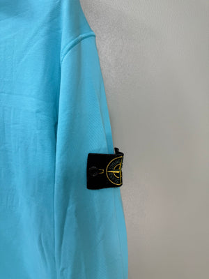 Stone Island Aqua Blue 1/4 Zip Jumper