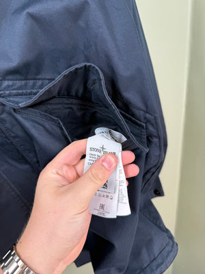 Stone Island Silver/Navy Reversible Raso Gommato Spaceman Jacket