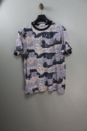 Stone Island Blue Desert Camo T-Shirt