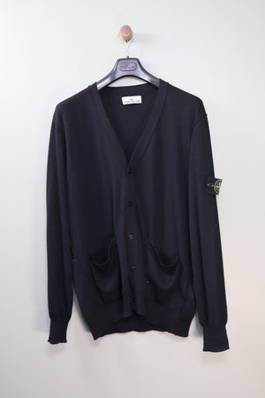 Stone Island Black Cardigan Jumper