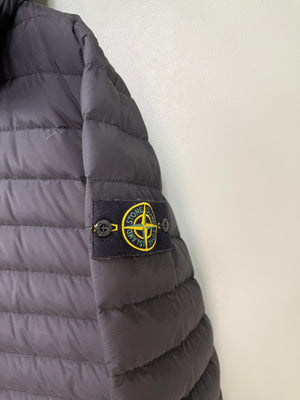 Stone Island Black 0-Cotton/R-Nylon Tela Down Jacket