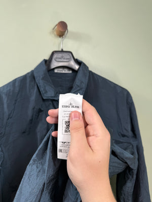 Stone Island Blue Nylon Metal Overshirt