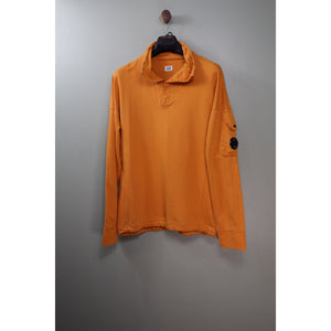 C.P. Company Orange 1/4 Button Jumper