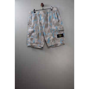 Stone Island Beige RE Camo Devoire Cargo Shorts