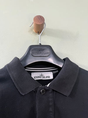 Stone Island Black RE Polo Shirt