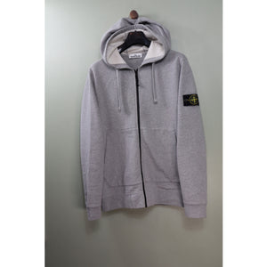 Stone Island Grey Zipped Hoodie