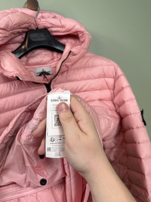 Stone Island Pink Loom Woven Down Jacket