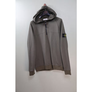 Stone Island Khaki 1/4 Zip Hoodie