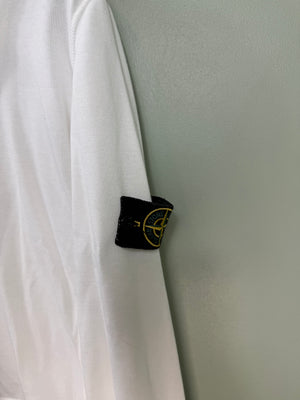 Stone Island White 1/4 Zip Jumper