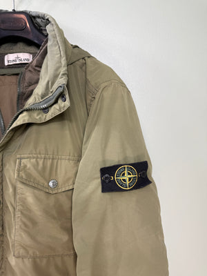 Stone Island Khaki Dual Lined Micro Reps Down Jacket