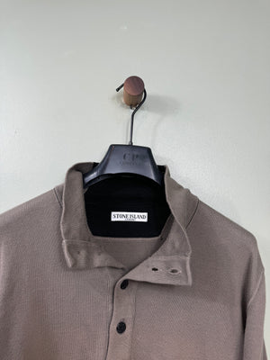 Stone Island Khaki 1/4 Button Jumper