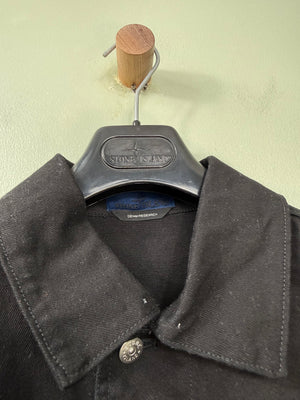 Stone Island Black Bull Denim Research Overshirt