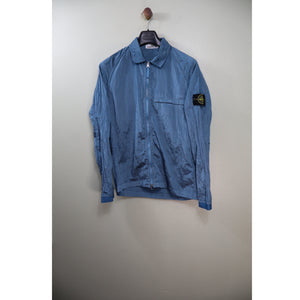 Stone Island Blue Nylon Metal Overshirt