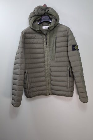 Stone Island Khaki Loom Woven Down Jacket