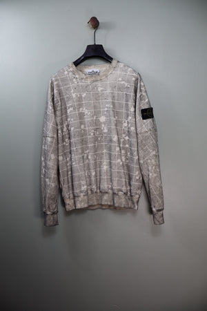 Stone Island Beige Dust Grid Jumper