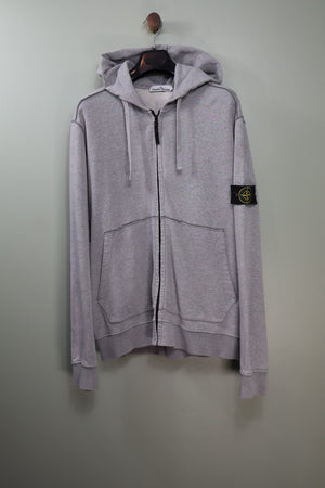 Stone Island Grey Zipped Hoodie