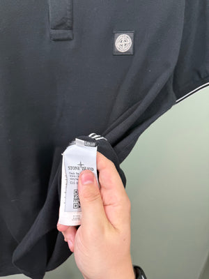Stone Island Black Slim Fit Polo