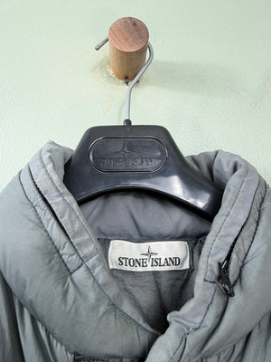 Stone Island Grey Crinkle Reps Down Jacket