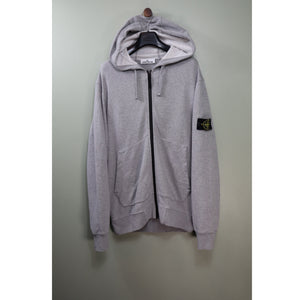 Stone Island Grey Zipped Hoodie