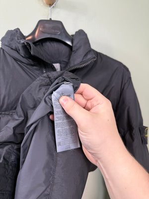 Stone Island Black Crinkle Reps Down Jacket