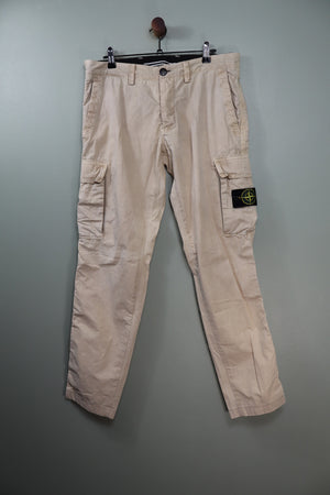 Stone Island Beige SL Cargo Bottoms