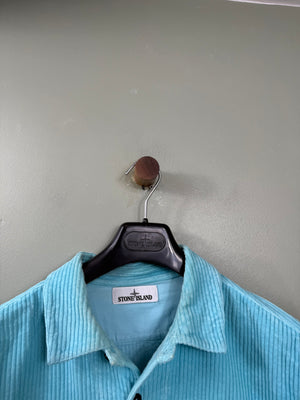 Stone Island Aqua Blue Corduroy Overshirt