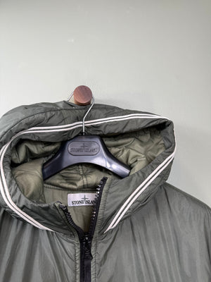 Stone Island Green Crinkle Reps Primaloft Jacket
