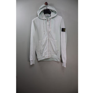 Stone Island Light Green Zipped Hoodie