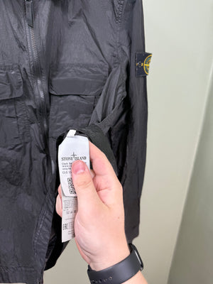 Stone Island Black Nylon Metal Overshirt