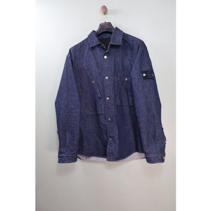 Stone Island Navy Research Denim Overshirt