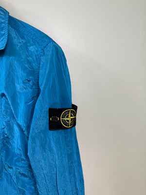 Stone Island Blue Nylon Metal Overshirt