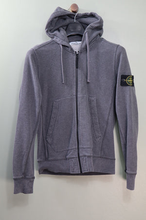 Stone Island Grey Zipped Hoodie