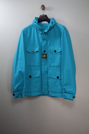 Stone Island Aqua Blue Cotton Cordura Jacket